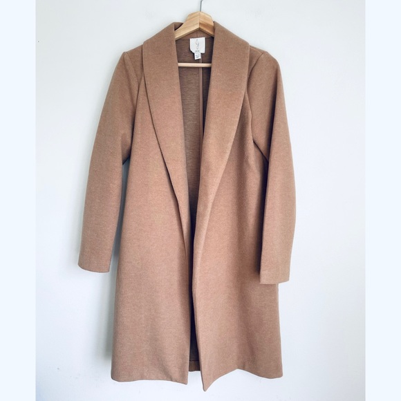 Joie • Shawl Collar Boyfriend Coat in Sand - Picture 2 of 6